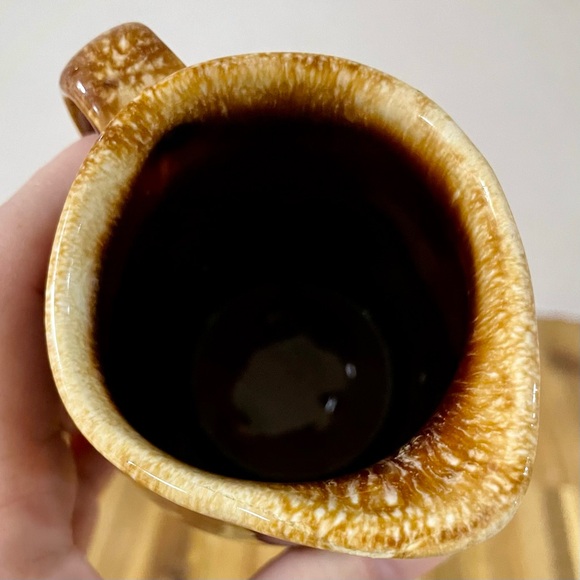 Vintage Hull Oven Proof USA Brown Drip Glaze Creamer 1960’s Kitchen Creamer - Picture 3 of 7